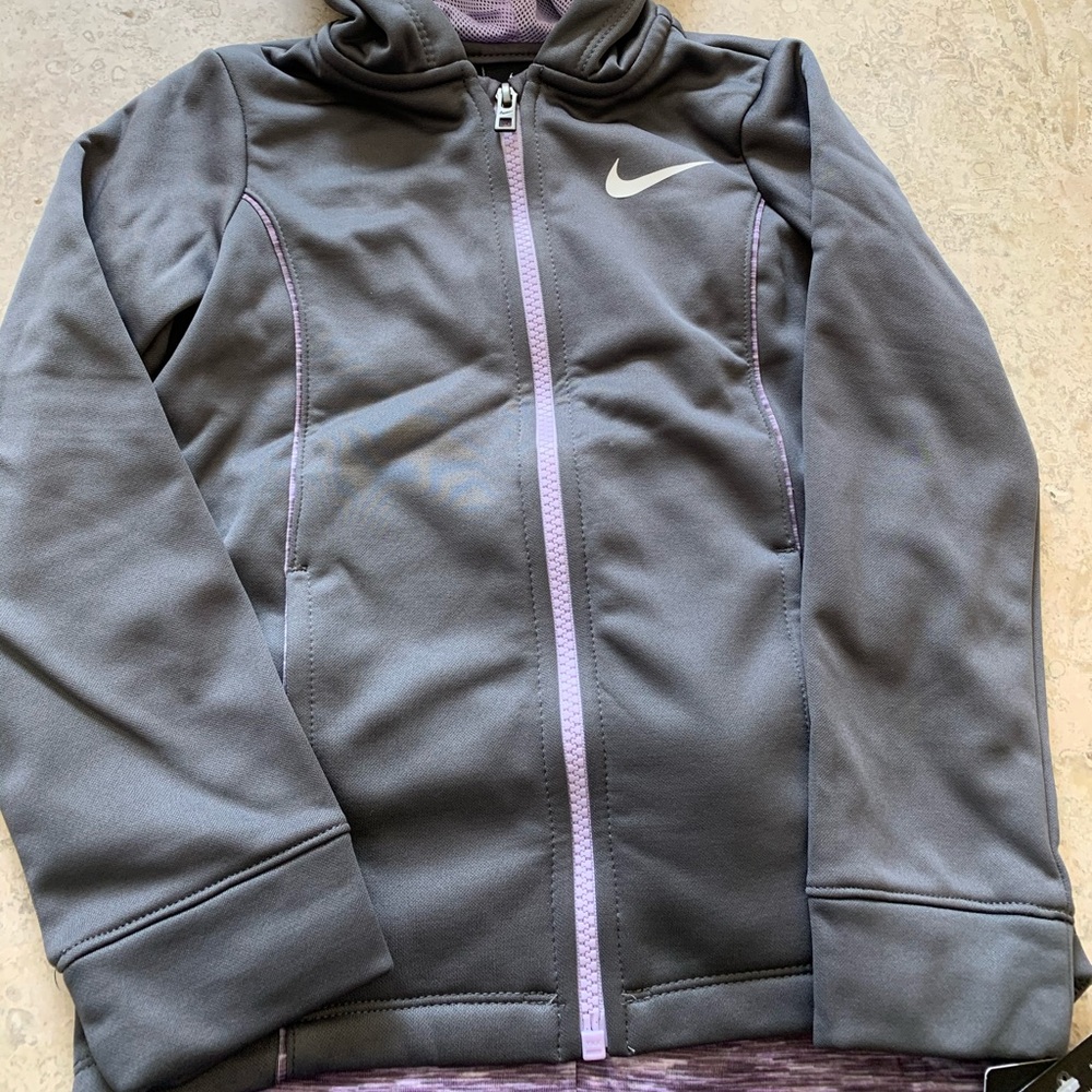 NWT Nike Kids pants set Gray and purple 4y toddler